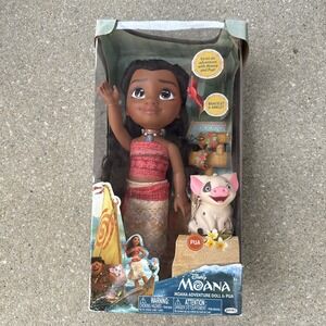 Disney Moana Adventure Doll & Pua by Jakks  NEW IN BOX...BOX IS A LITTLE DAMAGED